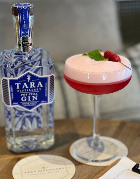 Clover Club Cocktail with Tara Pot Still Gin | Classic Raspberry Gin Recipe